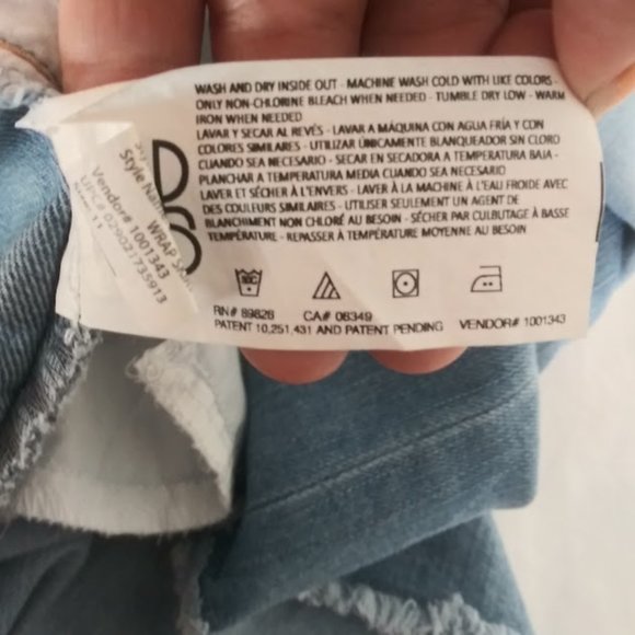 Energie women's size 11 light wash faux wrap skirt - Picture 16 of 16